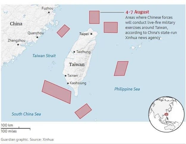 Ταϊβάν: Ξεκίνησαν οι στρατιωτικές ασκήσεις της Κίνας σε έξι περιοχές - Ακυρώνονται πτήσεις