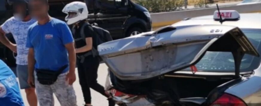 Κρήτη - Τροχαίο ατύχημα: Αυτοκίνητο «καρφώθηκε» σε ταξί