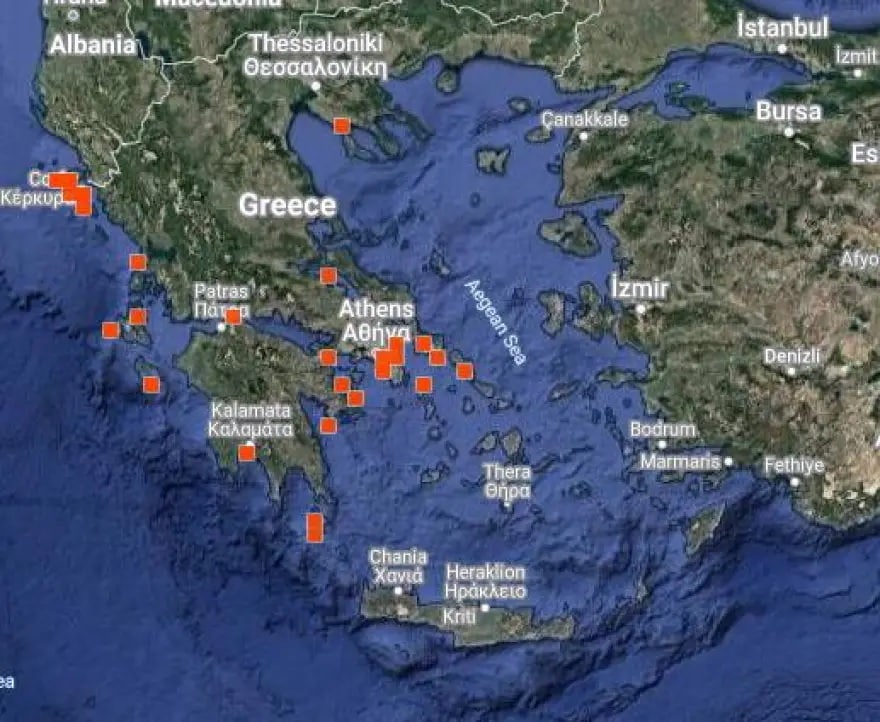 Μωβ μέδουσες: Σε ποιες θάλασσες θα τις συναντήσουμε την πρώτη εβδομάδα του Αυγούστου - Χάρτης