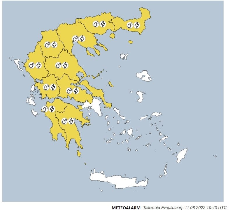 Περιφέρεια Δ. Ελλάδος: Έκτακτο Δελτίο Επιδείνωσης Καιρού με βροχές και καταιγίδες - Δείτε τον χάρτη