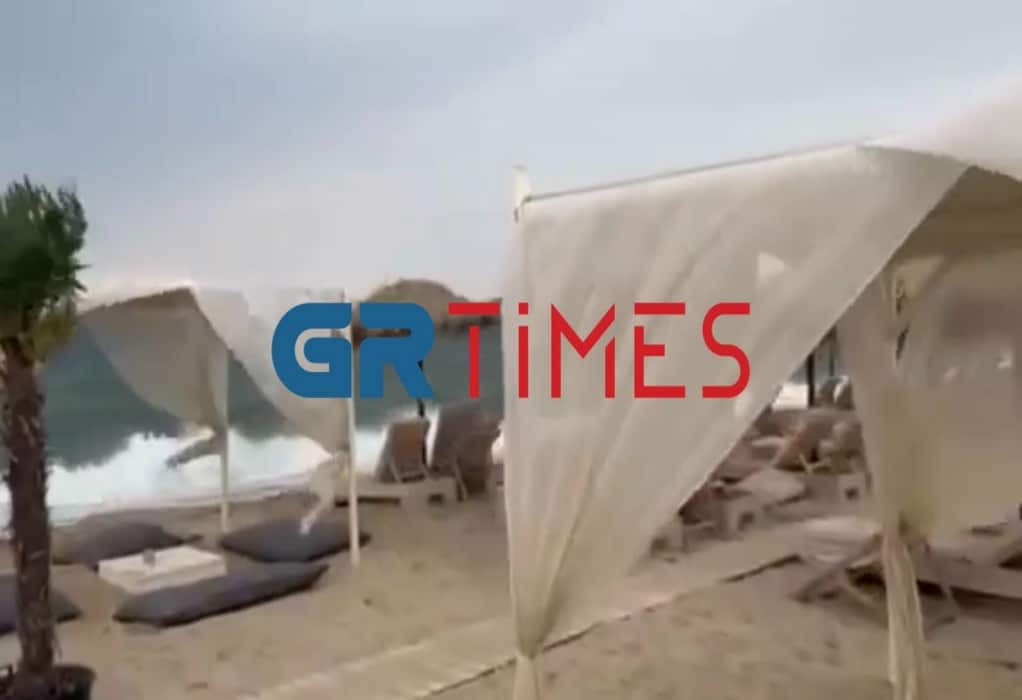 Xαλκιδική: Έντονα καιρικά φαινόμενα και ισχυροί άνεμοι στη Νέα Ηράκλεια - ΒΙΝΤΕΟ