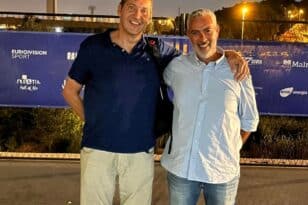 Ο Λ. Αναστασόπουλος με τον Ι. Μιλοβάνοβιτς στην Κροατία