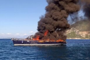 Κεφαλονιά: Κάηκε ιστιοφόρο - Σώοι οι 6 επιβαίνοντες