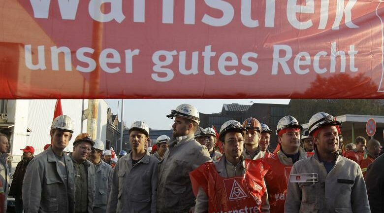 Γερμανία: Προειδοποιητικές απεργίες στη βαριά βιομηχανία