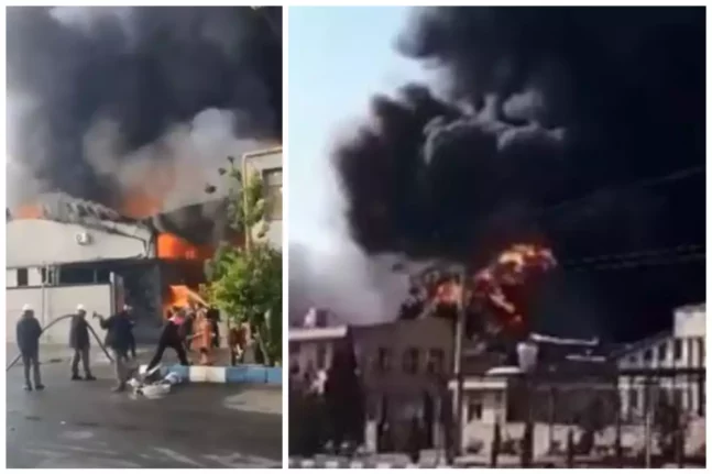 Ιράν: Ξέσπασε μεγάλη φωτιά σε εργοστάσιο λαδιών κινητήρων – 15 τραυματίες ΒΙΝΤΕΟ