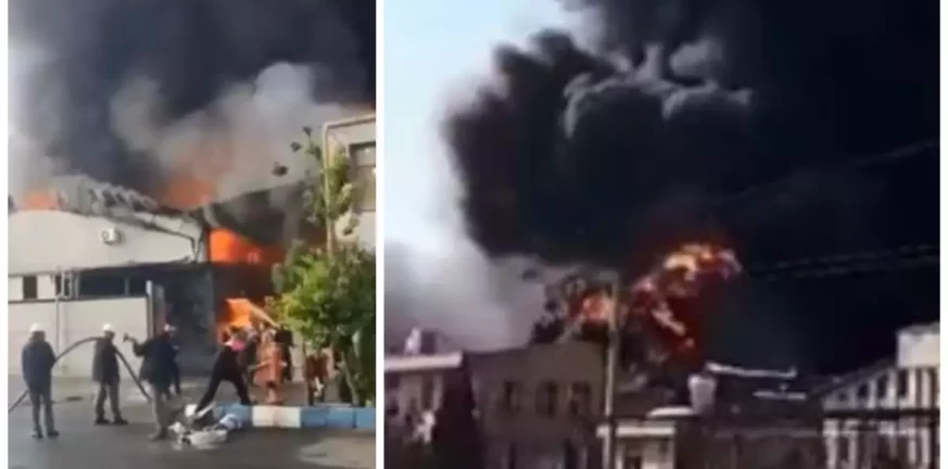 Ιράν: Ξέσπασε μεγάλη φωτιά σε εργοστάσιο λαδιών κινητήρων – 15 τραυματίες ΒΙΝΤΕΟ