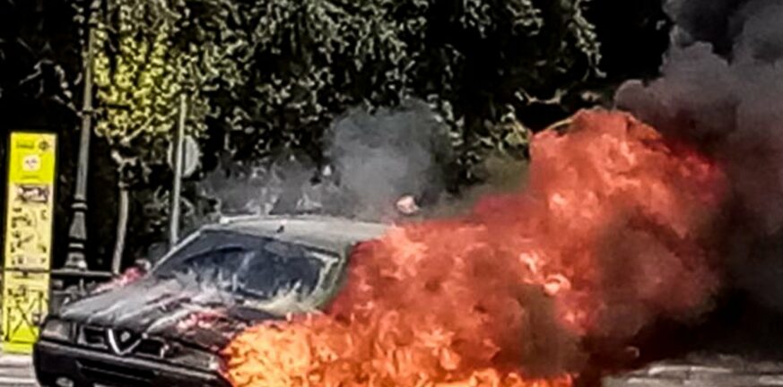 Ρέθυμνο: Όχημα άρπαξε φωτιά εν κινήσει στην εθνική οδό