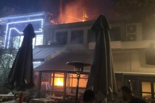Λάρισα: Ψητοπωλείο πήρε φωτιά - Εκκενώθηκε διπλανή επιχείρηση - ΦΩΤΟ ΒΙΝΤΕΟ