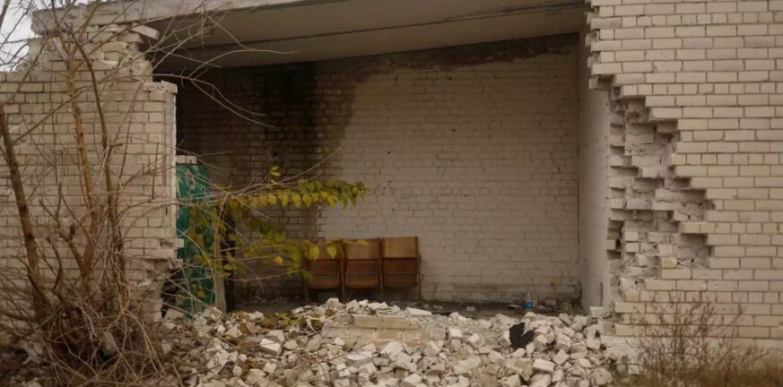 Ουκρανία: Γκράφιτι του Μπάνκσι στην βομβαρδισμένη Μποροντιάνκα