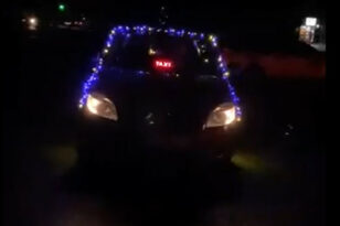Οι Ουκρανοί απαντούν στο σκοτάδι με λαμπιόνια στα αυτοκίνητά τους!