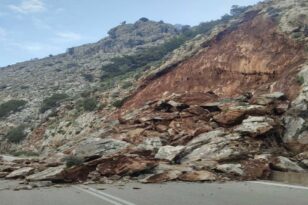Ρόδος: Κατολισθήσεις βράχων σε βασικό οδικό δίκτυο του νησιού - ΦΩΤΟ