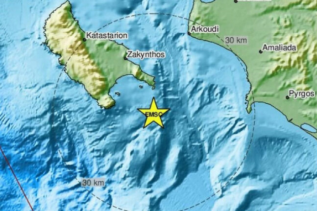 «Καλημέρα» με σεισμό στη Ζάκυνθο - Αισθητή και στην Ηλεία η δόνηση