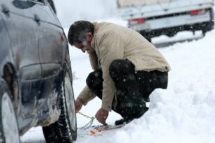 Κακοκαιρία «Barbara»: Κλειστοί δρόμοι λόγω χιονιού ή παγετού στη Δυτική Ελλάδα