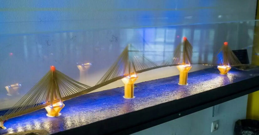Φοιτητές έφτιαξαν τη γέφυρα Ρίου – Αντιρρίου από σπαγγέτι και ταλιατέλες ΦΩΤΟ