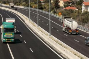Απαγόρευση κυκλοφορίας φορτηγών από σήμερα σε Ολύμπια και Ιόνια Οδό