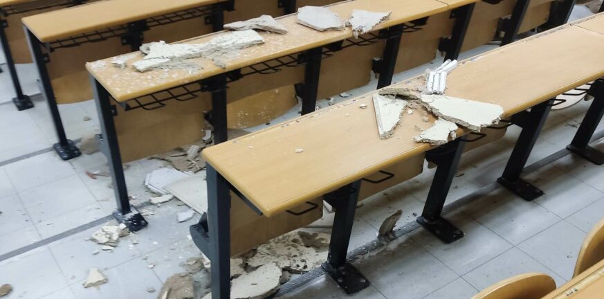 Πάτρα: Παραλίγο να πέσει το ταβάνι στο κεφάλι φοιτητών - Τι καταγγέλθηκε στο pelop.gr ΦΩΤΟ