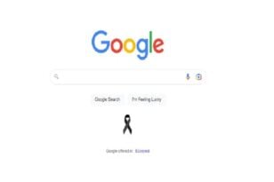 Mαύρη κορδέλα πένθους στο Google για τα θύματα της τραγωδίας στα Τέμπη