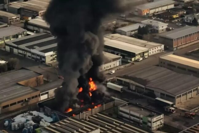 Ιταλία: Μεγάλη φωτιά σε εργοστάσιο χημικών – Εκκενώθηκε η περιοχή, ανησυχία για τοξικά αέρια - ΒΙΝΤΕΟ