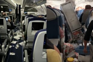Εφιαλτικές στιγμές για επιβάτες αεροπλάνου μετά από χτύπημα κεραυνού - Αντικείμενα βρέθηκαν στον αέρα