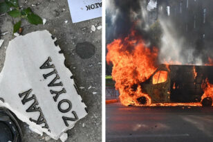 Επεισόδια στην Αθήνα: Έσπασαν το μνημείο για τα θύματα της Marfin και έκαψαν βαν