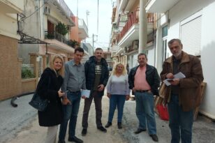 σπιράλ: Επίσκεψη Ψωμά στα έργα πεζοδρόμησης της οδού Ανδρονίκου - ΦΩΤΟ