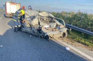 Σοκαριστικό τροχαίο στα Τρίκαλα - Διαλύθηκε όχημα Ι.Χ! ΦΩΤΟ