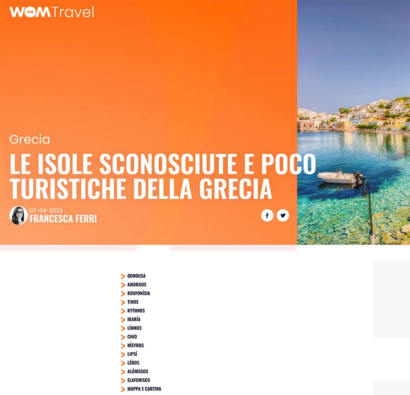 Οι Μικρές Κυκλάδες και η Δονούσα στην κορυφή των «ανεξερεύνητων θησαυρών» για τους Ιταλούς ταξιδιώτες