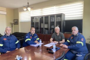 Δυτική Αχαΐα: Συνάντηση εργασίας του δημάρχου Σπύρου Μυλωνά με την Πυροσβεστική ΒΙΠΕ Πατρών