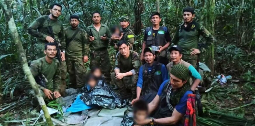 Κολομβία: Βρέθηκαν ζωντανά τα 4 παιδιά – Περιπλανιόντουσαν στην ζούγκλα επί 40 μέρες!