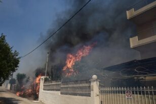 Κουβαράς Αττικής: Ελεύθερος ο αλλοδαπός για τη φωτιά - «Καίγονται σπίτια» λέει ο Δήμαρχος ΦΩΤΟ ΒΙΝΤΕΟ