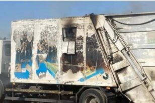 Φωτιά σε απορριμματοφόρο στη λεωφόρο Τατοΐου έφερε προβλήματα στην κυκλοφορία