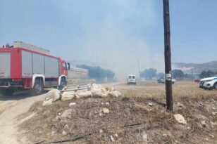 Φωτιά στην Ιεράπετρα στην περιοχή Κεντρί - Κινδυνεύουν σπίτια BINTEO