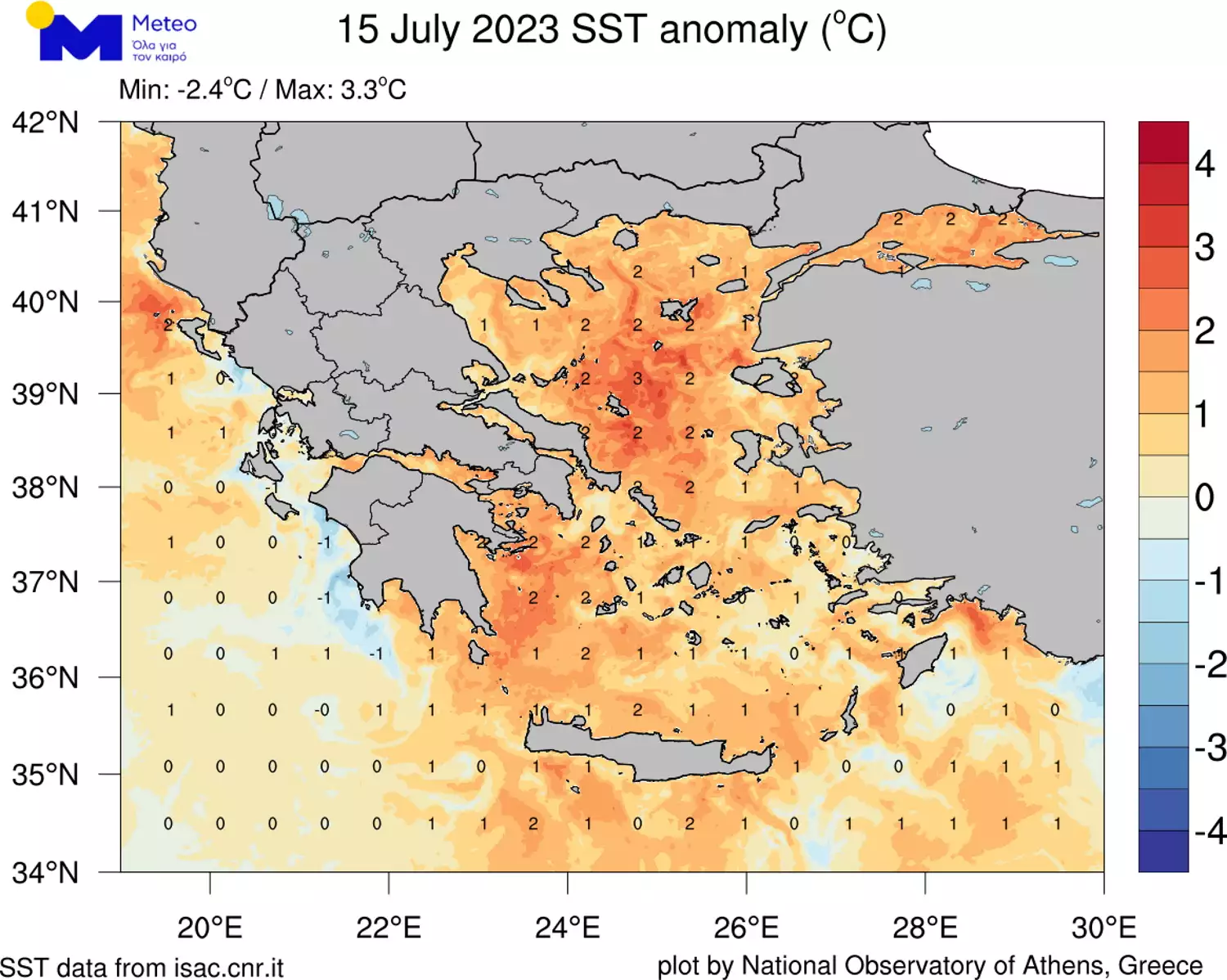 Καύσωνας: Ξεπέρασε ξανά τους 40 βαθμούς η θερμοκρασία - Τι κατεγράφη για τη Αχαΐα την Κυριακή 16/07, πίνακας