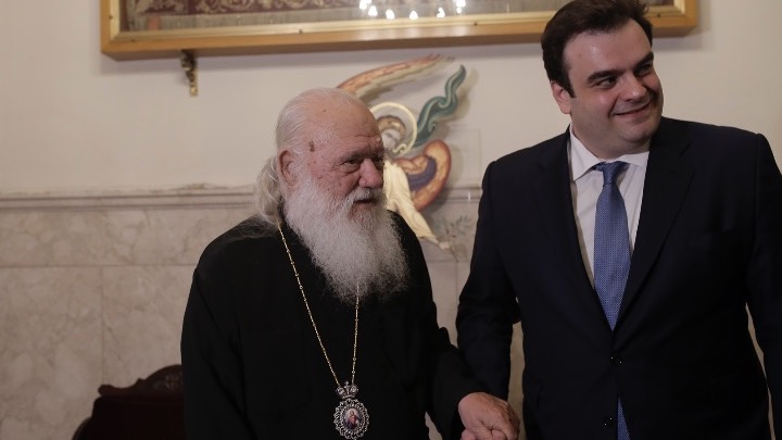 Συνάντηση Πιερρακάκη με τον Αρχιεπίσκοπο Ιερώνυμο