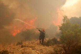 Φωτιά στο Λουτράκι: Η στιγμή που σπίτι τυλίγεται στις φλόγες – ΒΙΝΤΕΟ