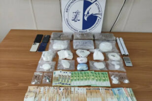 Συλλήψεις δυο ανδρών σε Γλυκά Νερά και Αγία Παρασκευή με 7 κιλά κοκαΐνη