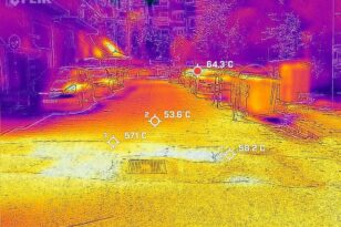 Καύσωνας Κλέων: Πόσο έφτασε η θερμοκρασία στον δρόμο και την άσφαλτο - Φωτογραφίες από θερμική κάμερα