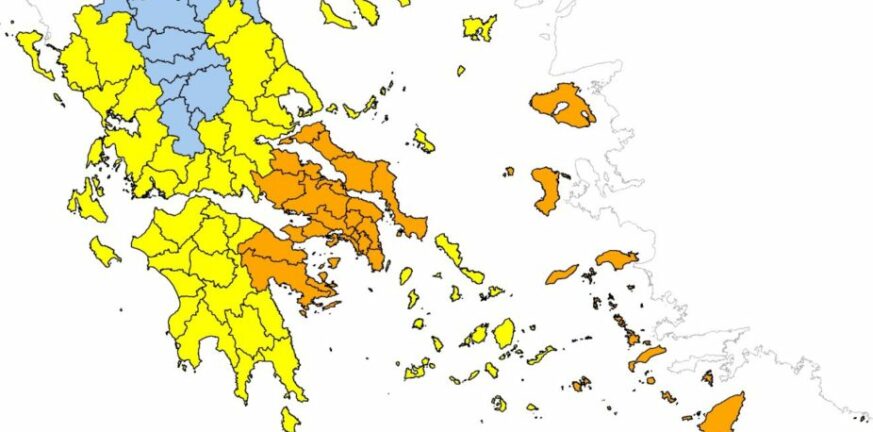 χάρτης πρόβλεψης κινδύνου πυρκαγιάς,Ελλάδα