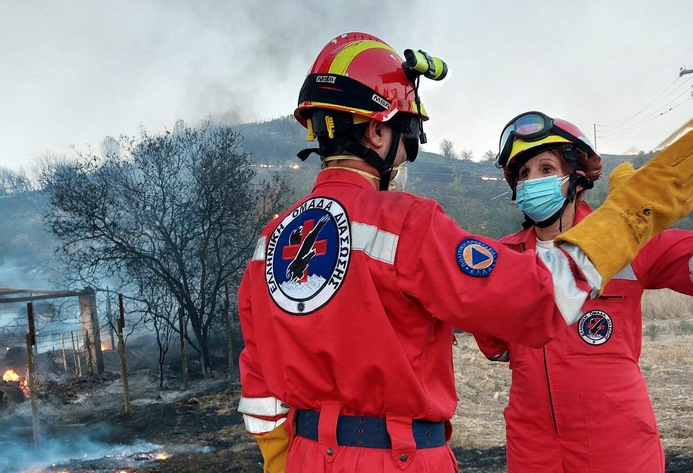 Direct support of the rescuers of the Hellenic Rescue Team from Interamerican