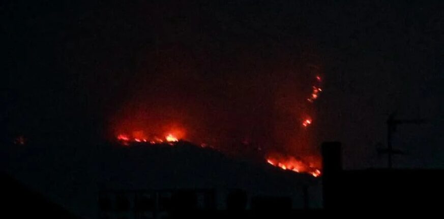 Φωτιά στην Εύβοια στο χωριό Οξύλιθος - ΦΩΤΟ