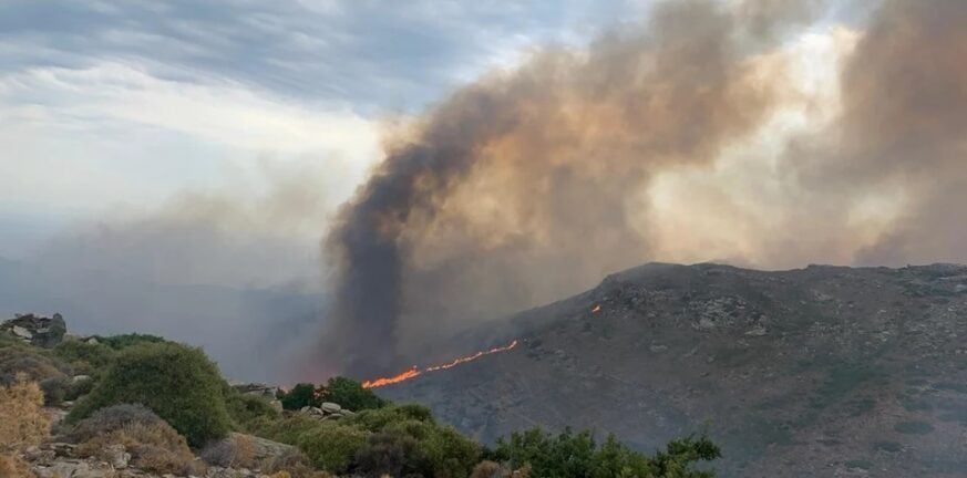Άνδρος: Μήνυμα του 112 σε κατοίκους για εκκένωση - Σε εξέλιξη στο νησί δύο πυρκαγιές - ΒΙΝΤΕΟ