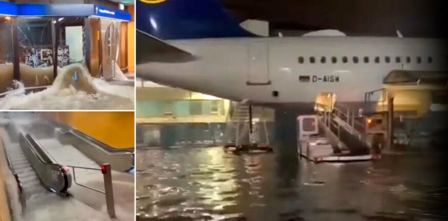 Φρανκφούρτη: Πλημμύρισε το αεροδρόμιο λόγω καταιγίδας - Δεκάδες πτήσεις ακυρώθηκαν - ΒΙΝΤΕΟ