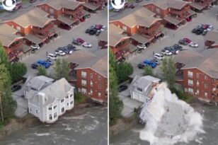 Αλάσκα: Σοκ προκαλεί η στιγμή που καταρρέει σπίτι μετά από «έκρηξη παγετώνα» - ΒΙΝΤΕΟ