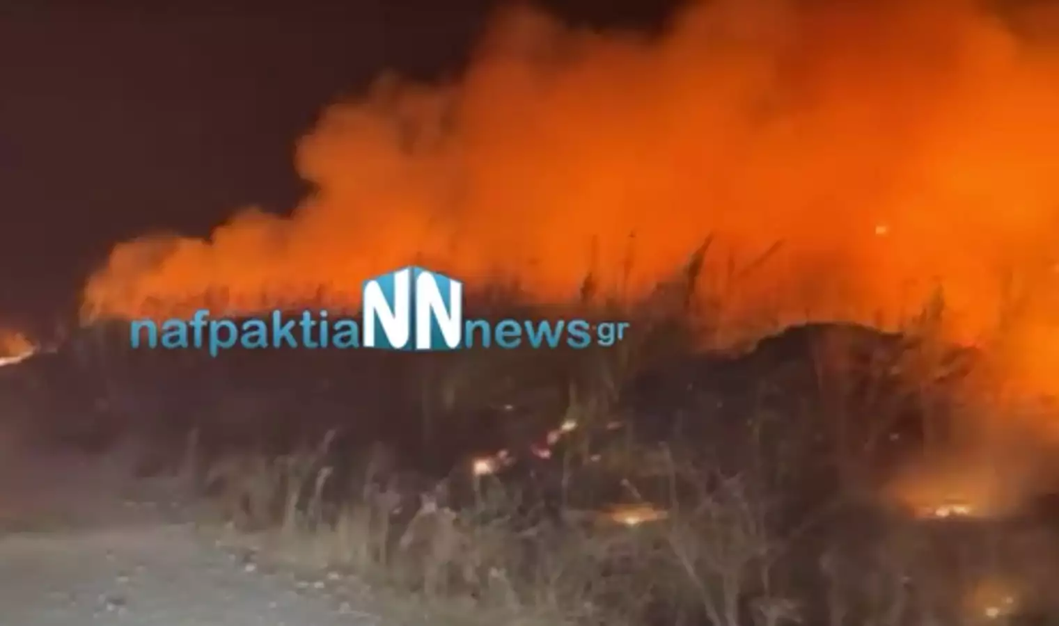 Φωτιά στην Ναυπακτία: Στις φλόγες η περιοχή του Γαλατά