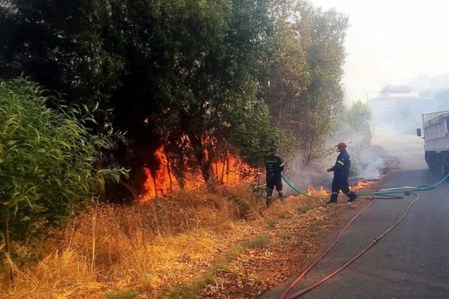 Νέα φωτιά στο Αρκαλoχώρι Κρήτης - Καταστράφηκαν 2 στρέμματα γης