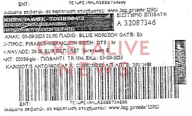 Τραγωδία στον Πειραιά: Εξετάζεται το «μαύρο κουτί» του Blue Horizon - Το εισιτήριο «θανάτου» του 36χρονου Αντώνη