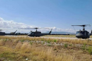Κακοκαιρία - Βόλος: Ασφαλή όλα τα ελικόπτερα από τη στρατιωτική βάση στο Στεφανοβίκειο