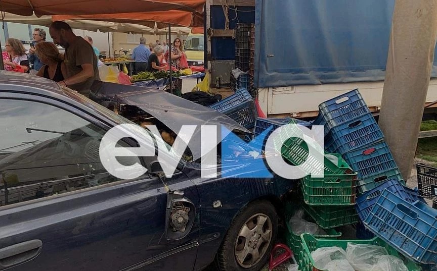 Εύβοια: Ηλικιωμένος εισέβαλε με το αυτοκίνητό του σε λαϊκή και παρέσυρε πολίτες – Τραυματίστηκε ένα παιδί τριών ετών ΦΩΤΟ