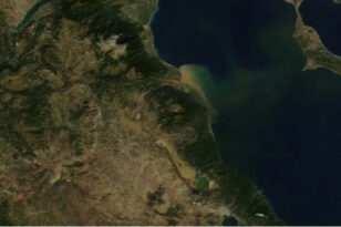 Κακοκαιρία Daniel: Η λάσπη από τη Θεσσαλία έφτασε μέχρι τη Χαλκιδική - ΦΩΤΟ από δορυφόρο