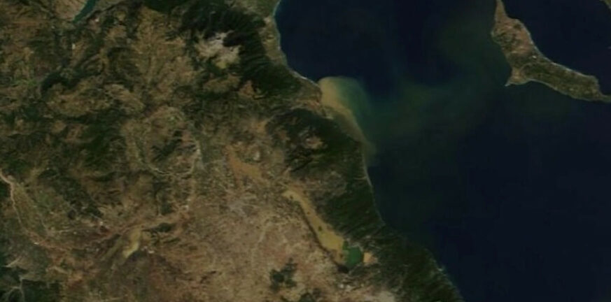 Κακοκαιρία Daniel: Η λάσπη από τη Θεσσαλία έφτασε μέχρι τη Χαλκιδική - ΦΩΤΟ από δορυφόρο